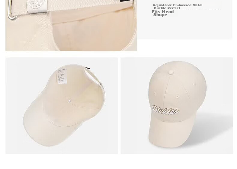 Dickies New Retro Baseball Cap Unisex Soft Top Pure Cotton Duckbill Hat Navy Blue 7