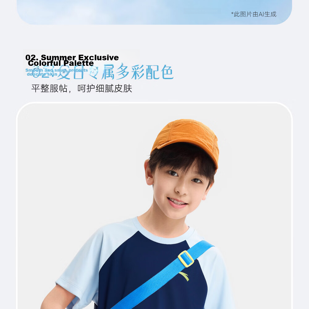 Anta Kids Quick-Dry Short Sleeve T-Shirt 2026 Summer Breathable Colorblock Sports TA72625109 18