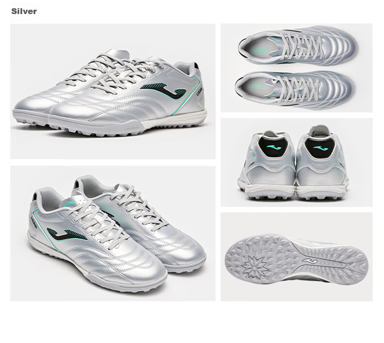 JOMA Men's Football Shoes TF Turf Studs 2026 New Soccer Match Training Shoes La Liga 2.0 Silver Size 39 16