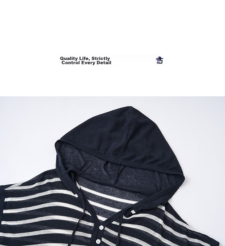 Demana [With Linen Lyocell] Spring College Style Hooded Colorblock Striped Loose Slim Knit Sweater for Women Premium Feel 11