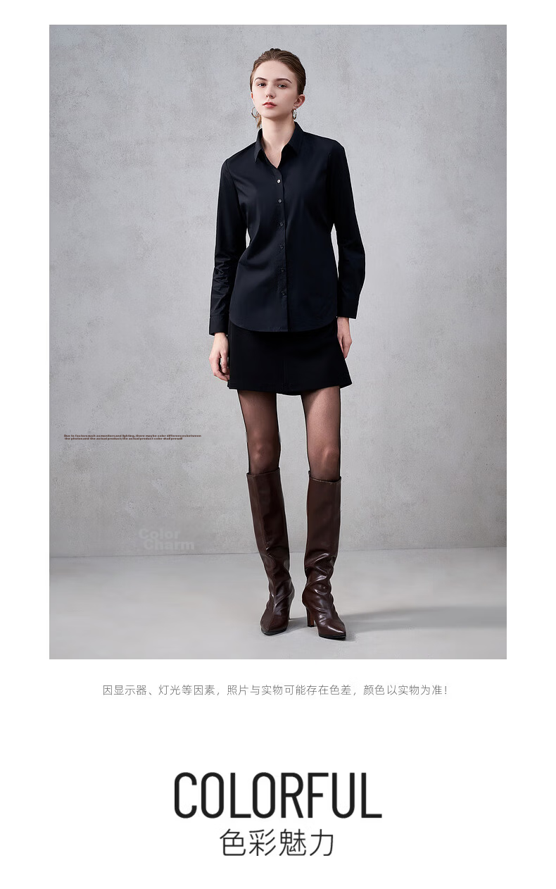 G2000 Women's Long Sleeve Commuter Shirt Cotton Blend with Tie Included All-Season Mall Edition 19