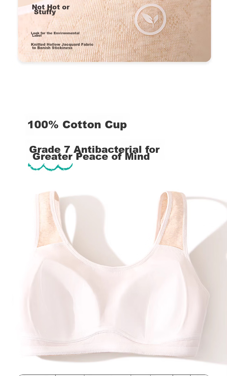 GRACEWELL 2-Pack Pure Cotton Girls' Underwear Vest for Developmental Stage, Age 13, High School and Middle School Students, Children's Bra 10