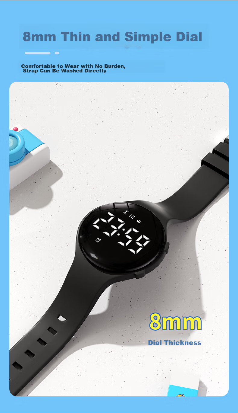 Koshi Student Watch Children's Girls Junior High Sports Multifunction Silent Vibration Alarm Electronic Watch Boys 6