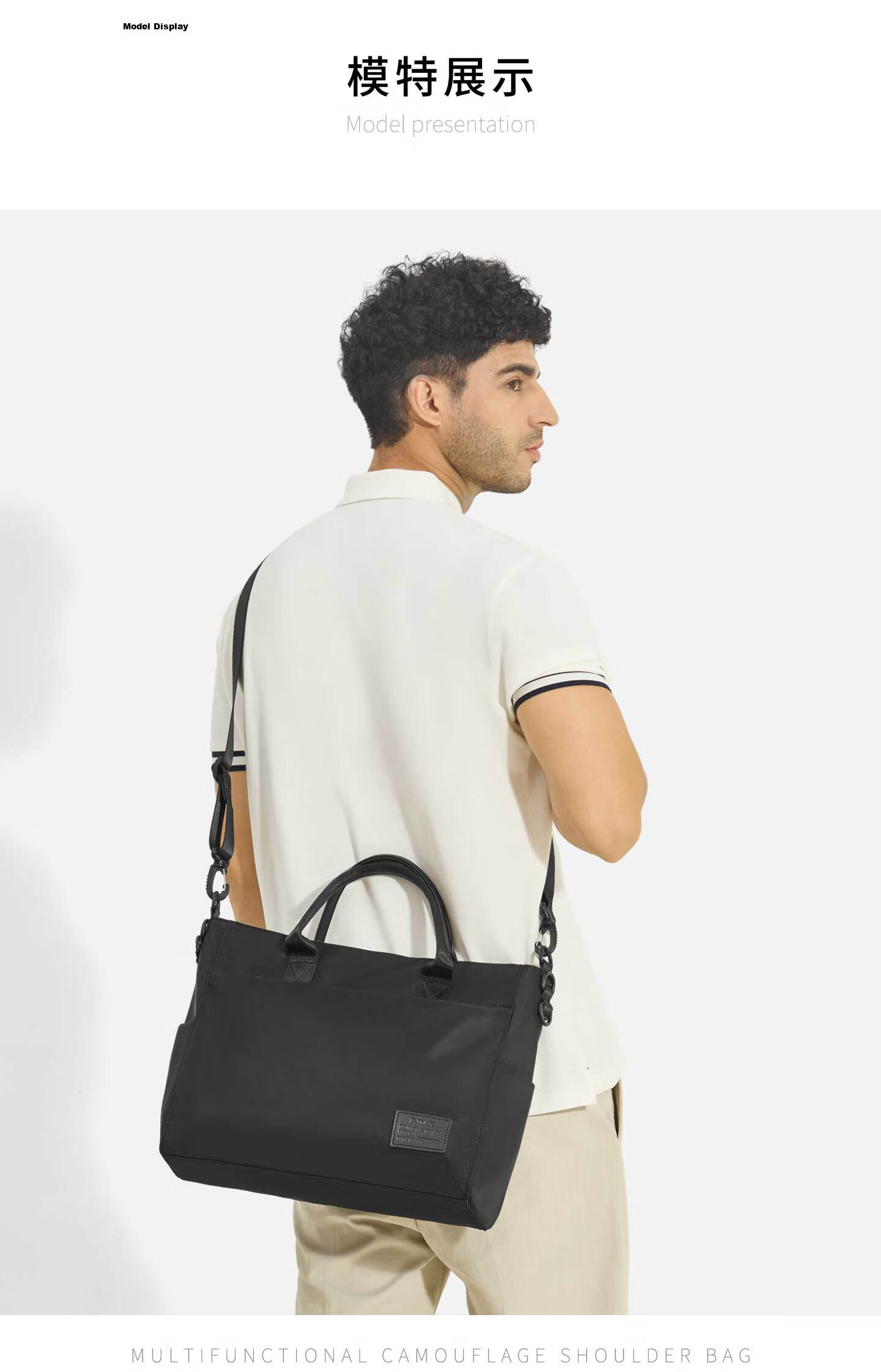 BJIAX Business Briefcase Men Large Capacity Shoulder Bag Korean Style Meeting Fashion 14-inch Laptop Bag Gift 8