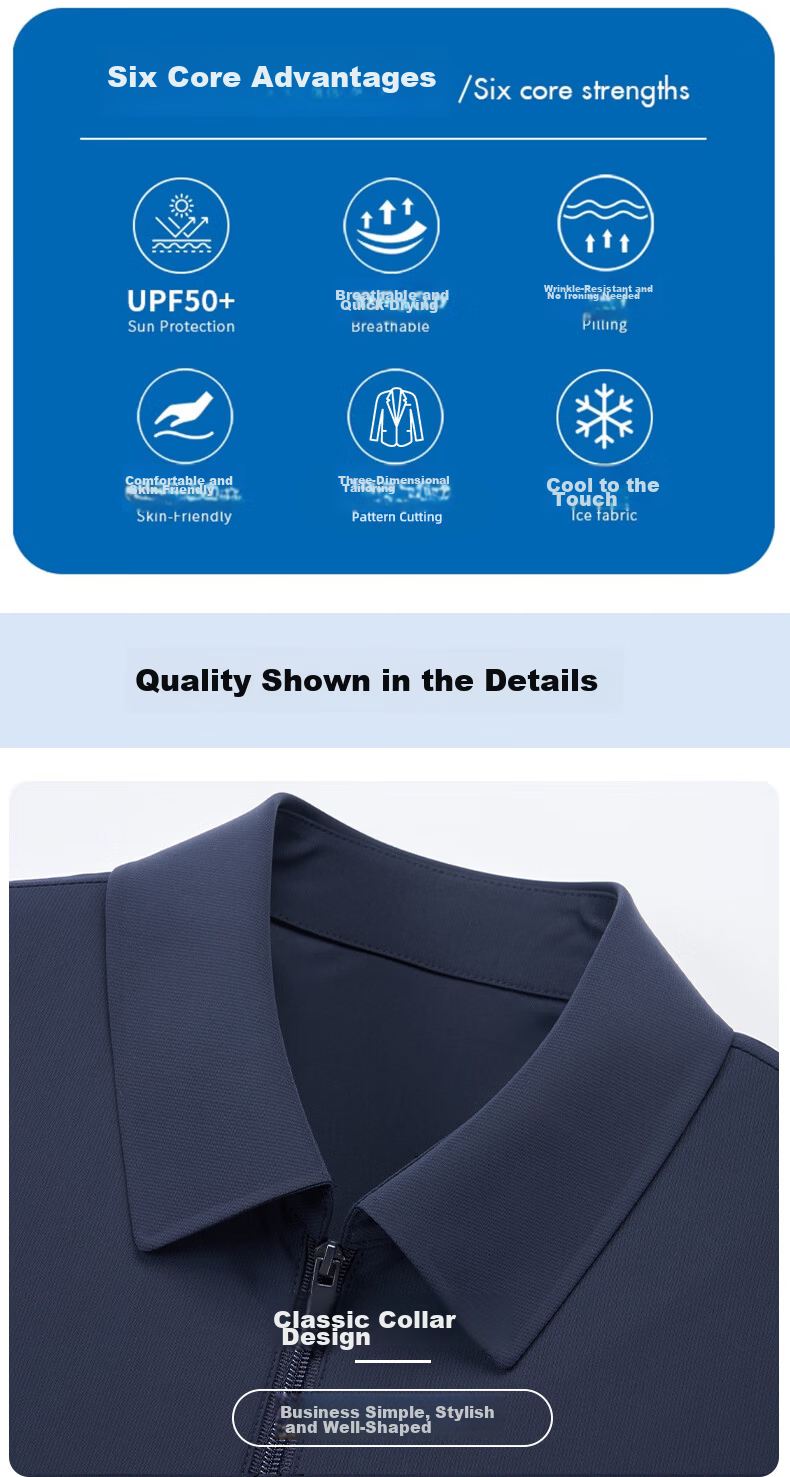 Pierre Cardin Men's Lightweight Ice Silk Breathable UV Protection Jacket Light Color M Father's Day Gift 2