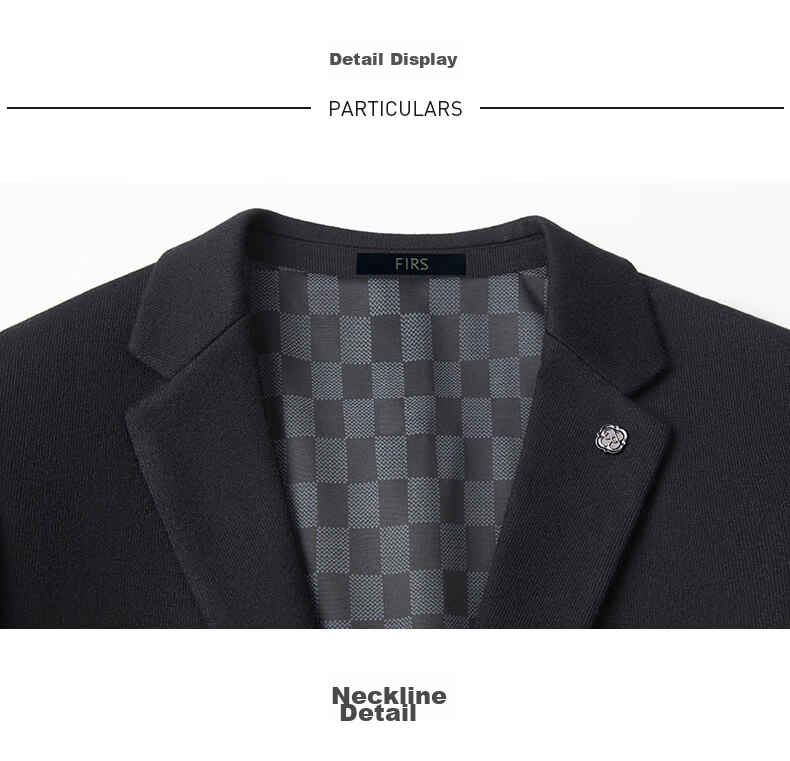 Shanshan Men's Wool-Blend Business Casual Slim Fit Suit Jacket Spring Autumn Winter 15