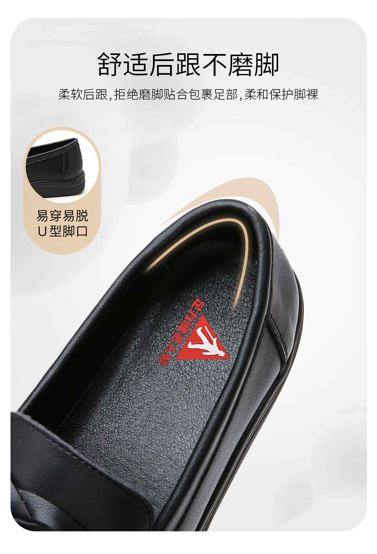 Zulijian Elderly Shoes Genuine Leather Soft Sole Non-Slip Comfortable Middle-Aged Women's Casual Shoes 9273 Black Size 40 12