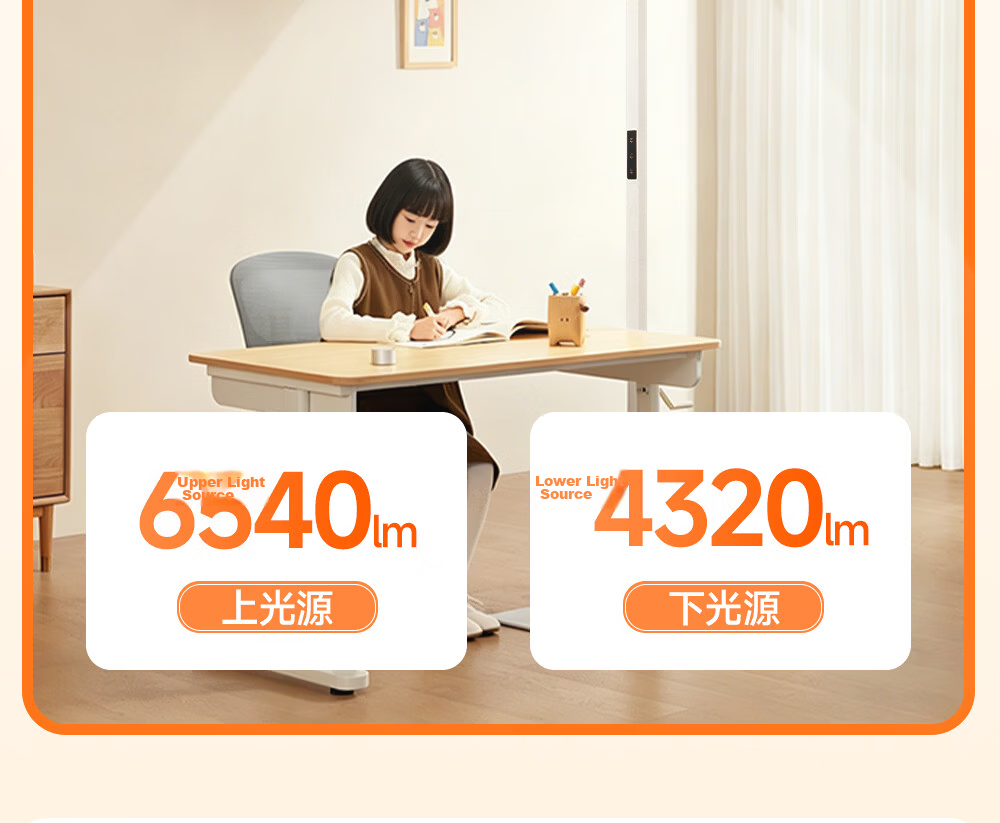 Oppein Study Large Desk Lamp Ambient Floor Lamp Full-Spectrum Eye Protection Standing Lamp for Children 16