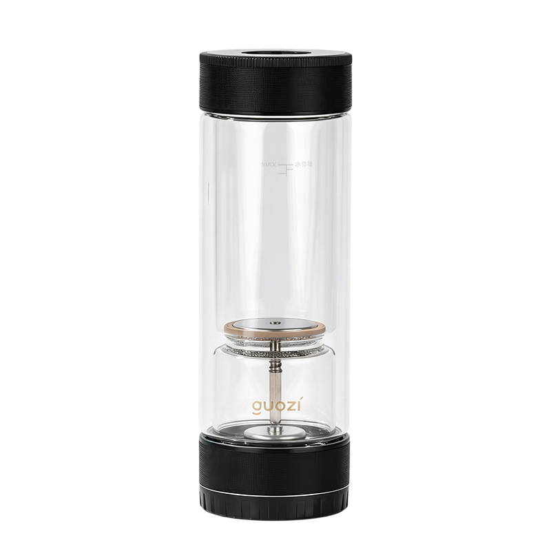 GUOZI Tea Infuser Cup, Double-Layer High Borosilicate Glass Cup, Office And Home Water Cup for Men, Tea Steeping Mug, Gift for Husband