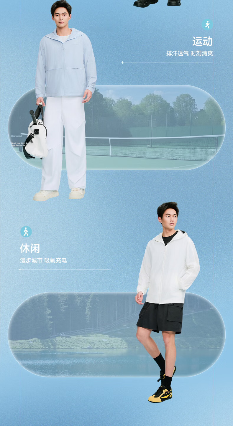 Meilicheng Hou Minghao Style Men's Loose Slim Fit Versatile Casual Puff Hooded Sun Protection Jacket WFS001 12
