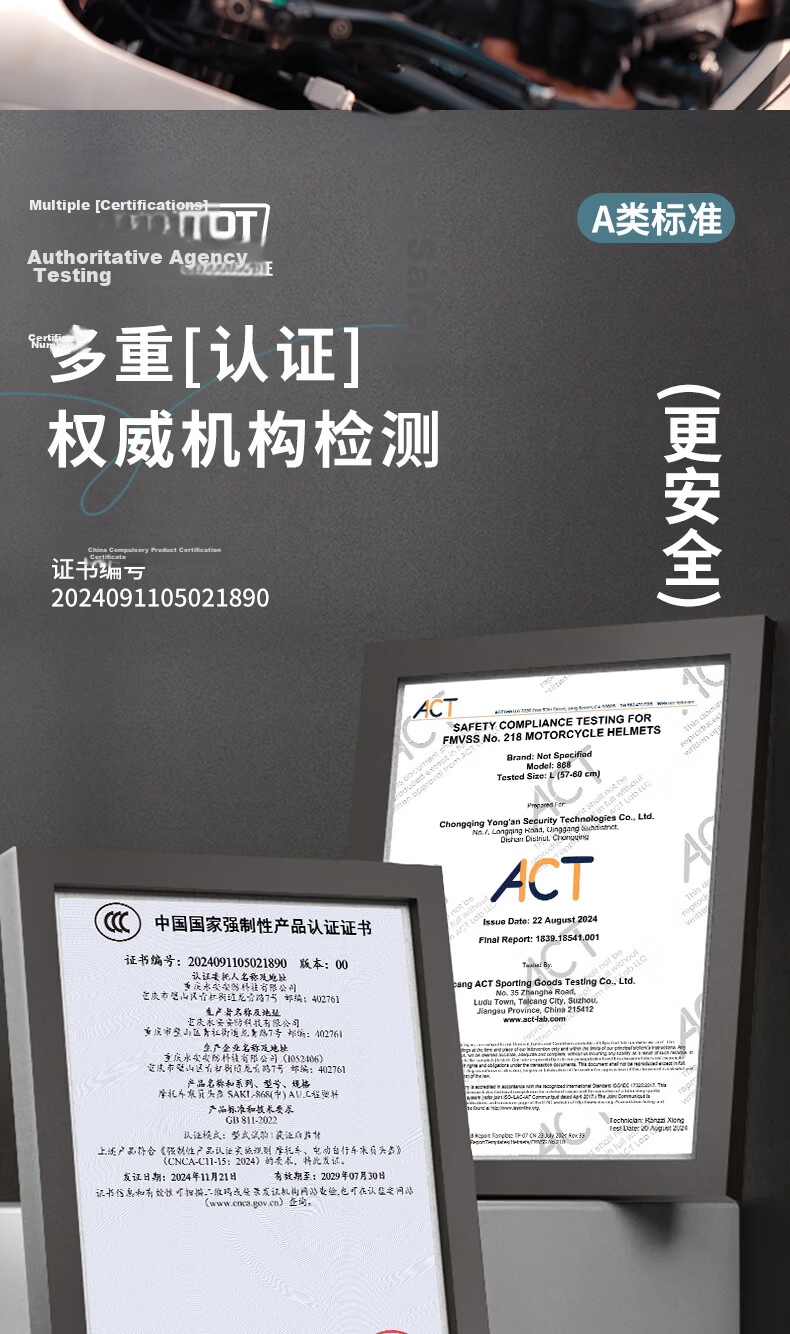 SAKL Electric Bike Helmet Motorcycle Helmet DOT Certified 3C Standard Unisex Four-Season Winter Riding Safety Anti-Fog Dual Lens Full Face Helmet 3