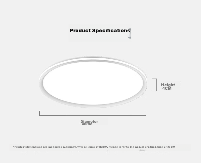 AOC Aluminum Eye-Care Bedroom Ceiling Light Seamless LED Minimalist 90cm Smart Control with Installation Package 17
