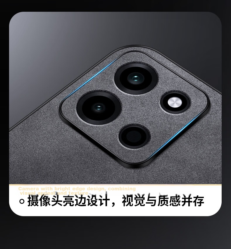 Shangsu Compatible OnePlus Turbo6 Phone Case 1+ Turbo6 Protective Cover Shockproof Full Coverage Soft Case Minimalist Business Style Sheepskin Leather Shell for Men and Women Black 4