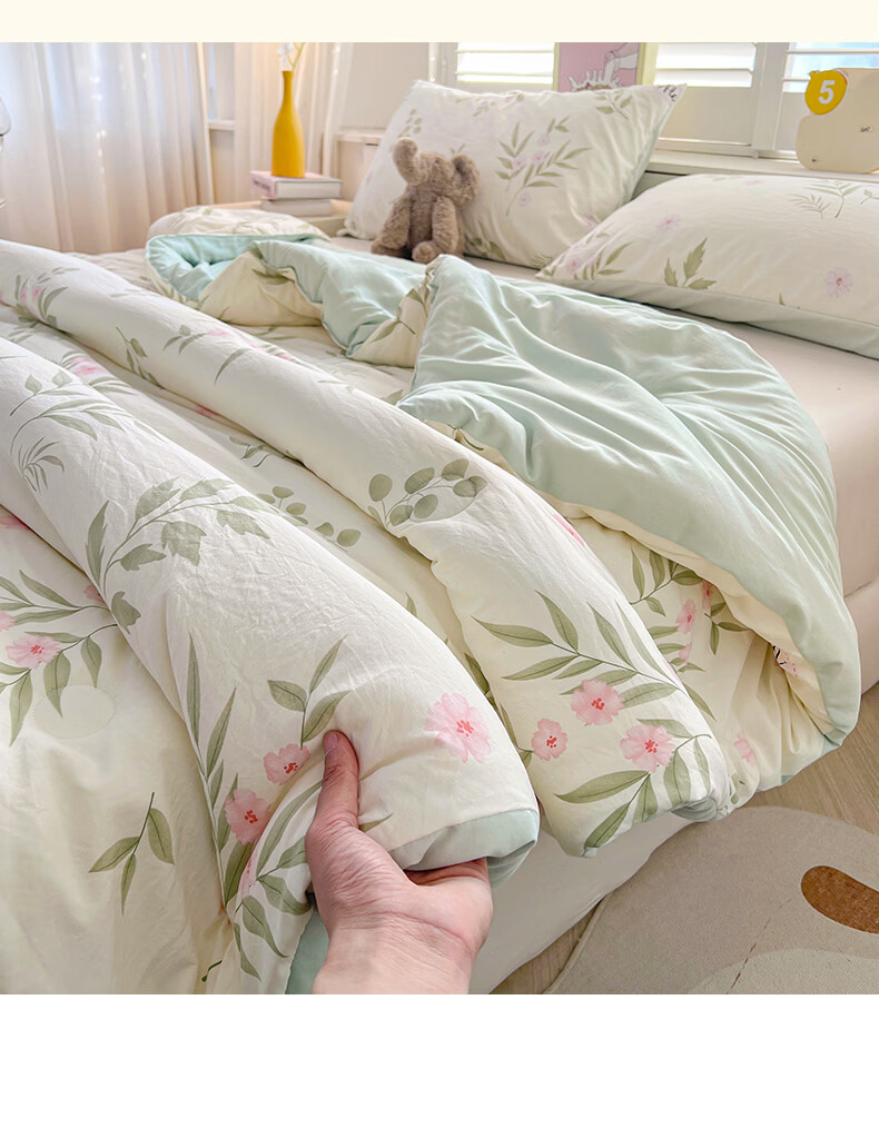 Hongdou A-Class 100% Xinjiang Cotton Quilt Single Spring Autumn Air Conditioning Quilt 1.5x2m 2 Jin 4