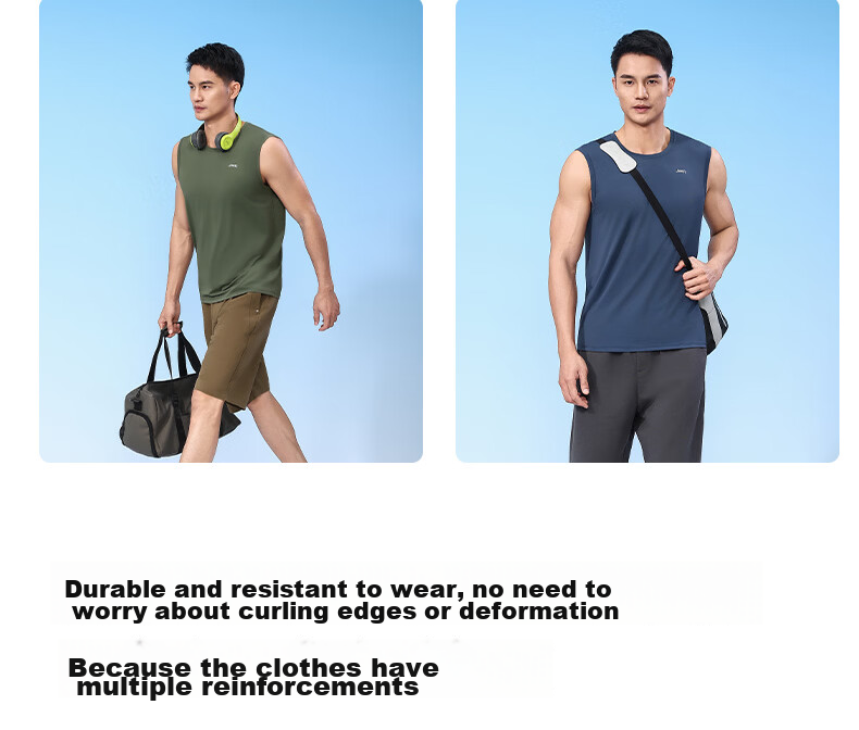 JEEP Men's Ice Silk Quick-Dry Wide Shoulder Sleeveless Summer Vest Sweat-Absorbing Breathable Sports Fitness Tank Top 13