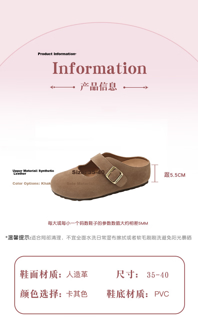 Cartelo Crocodile Women's Summer New Retro Closed-Toe Sandals Versatile Slip-On Birkenstock Shoes 1812 Khaki Size 36 3