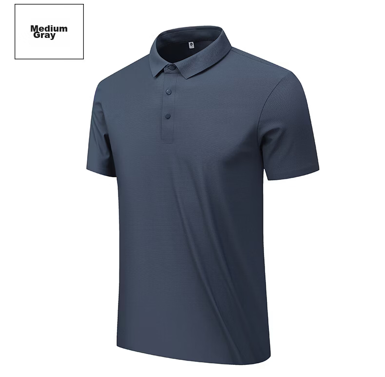 Jeanswest Men's Short Sleeve Polo Shirt Summer Thin Ice Silk Breathable Quick-Dry Casual Business Commuter Top 17