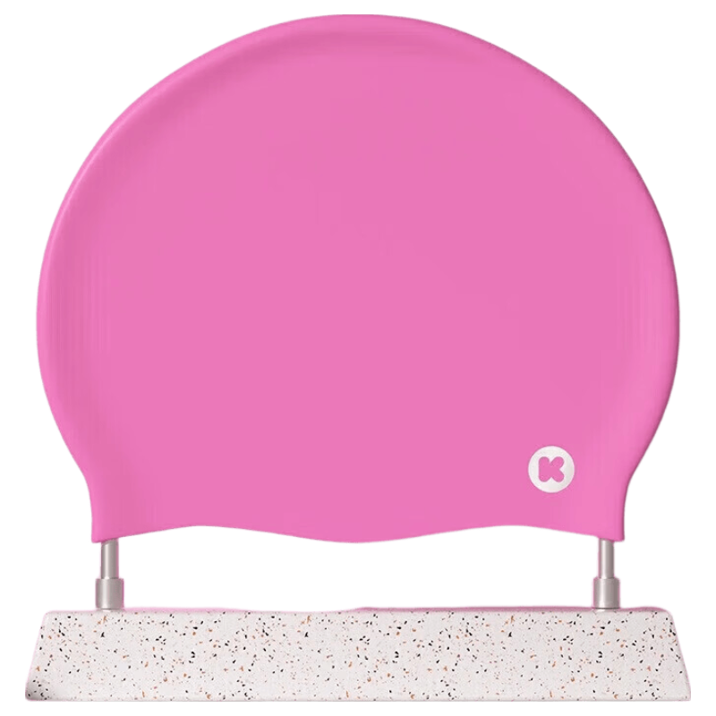 Keep Children's Swim Cap for Girls And Boys, Silicone Waterproof Non-Binding Cute Solid Color Professional Swimming Cap, Rose Red