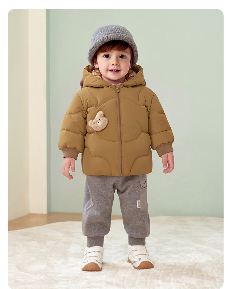 BALABALA Kids Down Jacket Boys Girls Winter 2025 New Thickened Puff Down Coat Baby Warm Clothes 39
