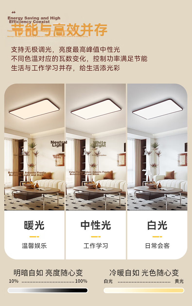 NVC LED Smart Eye-Care Full-Spectrum Bedroom Ceiling Light Children's Room Vintage Style Kids Lamp Huayang 4