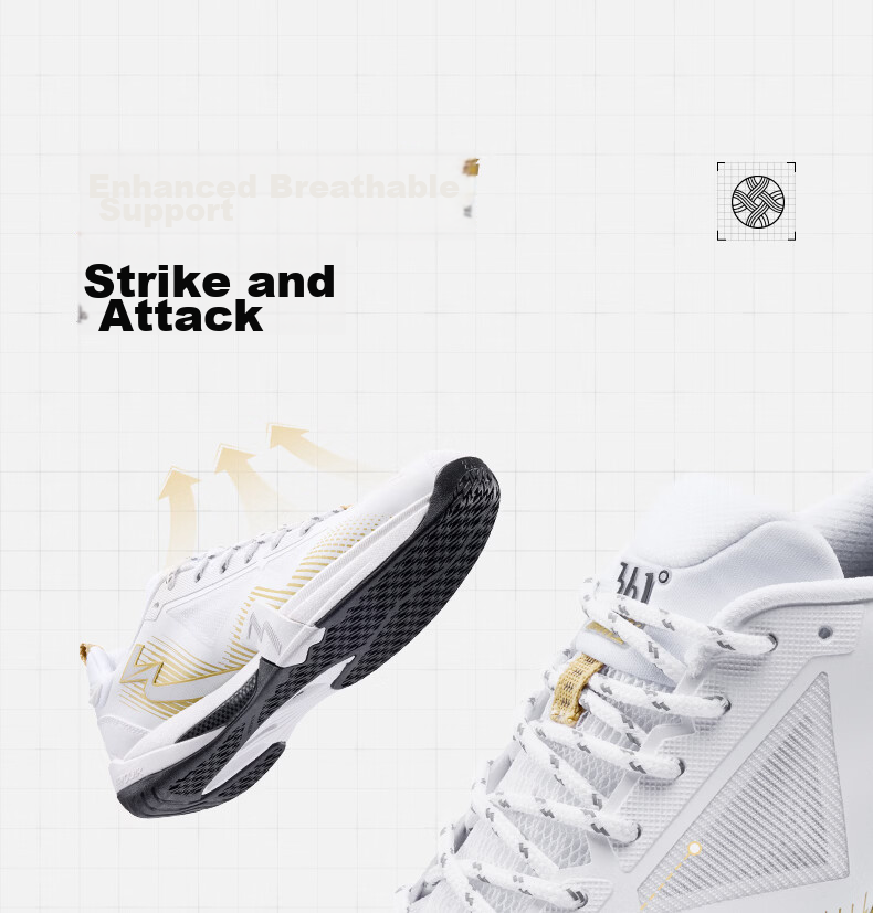361° Men's Sports Badminton Shoes Winning PRO V2 Professional Shock Absorption Non-Slip Wear-Resistant Training Shoes 672624401-1 11