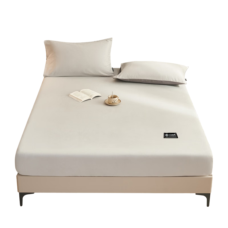 Grace Class A 100% Cotton Antibacterial Fitted Sheet, Breathable Mattress Protector Cover, Sweat-Absorbing Blanket, Gray, 180*200cm