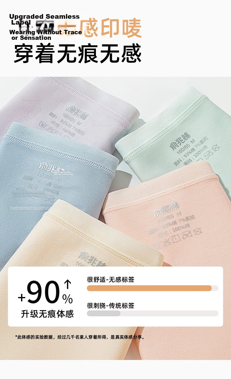 YUZHAOLIN Women's Underwear 3-Pack, Grade 10 Antibacterial Pure Cotton Crotch, 2026 New Triangle Shorts for Women, Class A 19