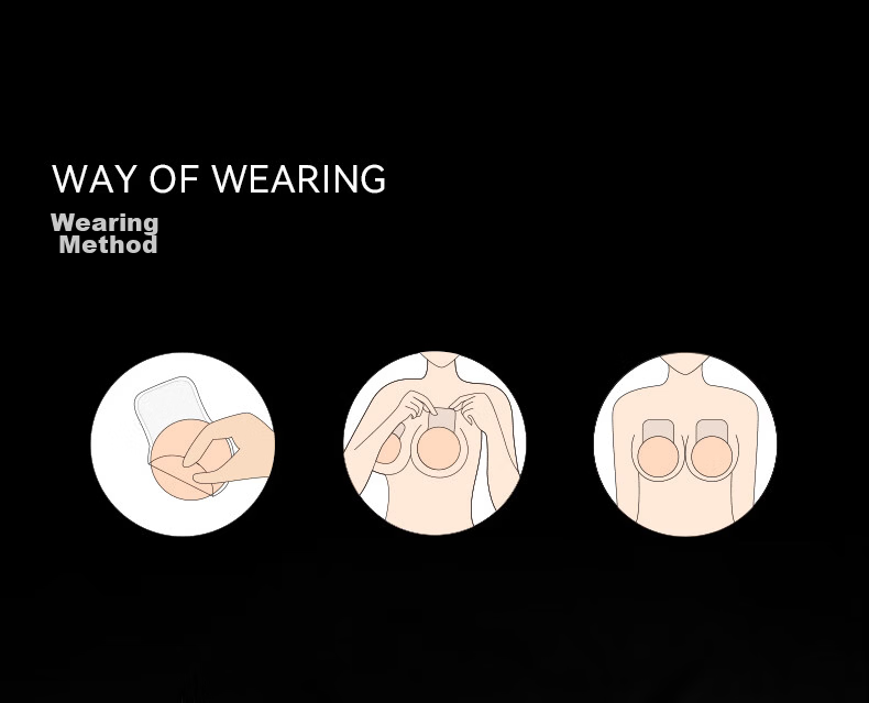 Fensidina Breast Lift Silicone Nipple Covers Invisible Push-Up Pads for Large Bust, Round C/D Cup, Bridal Photoshoot 10