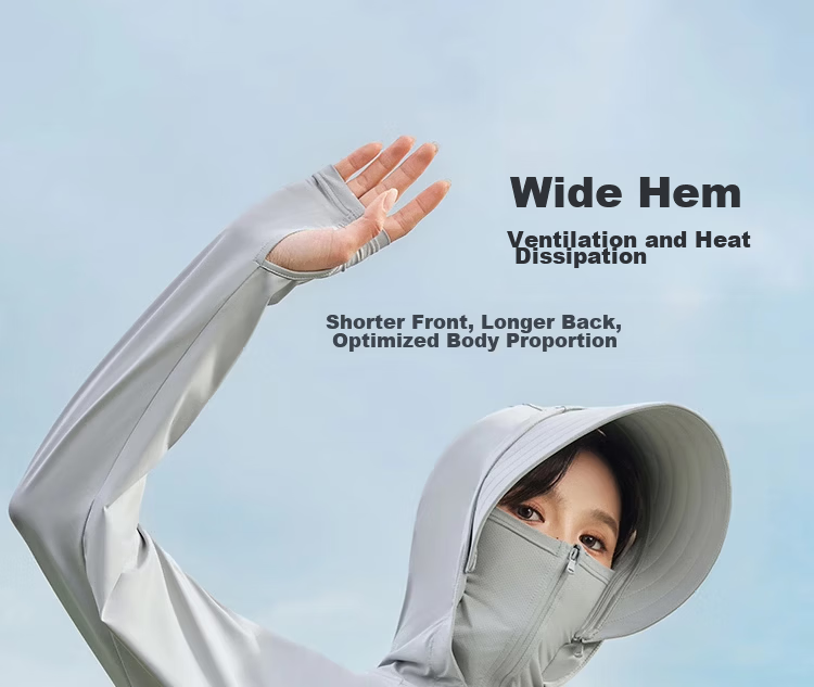Langsha Women's Ice Silk Cooling UV Protection Sun Jacket Lightweight Breathable Comfortable Outdoor Shawl Skin Jacket 9