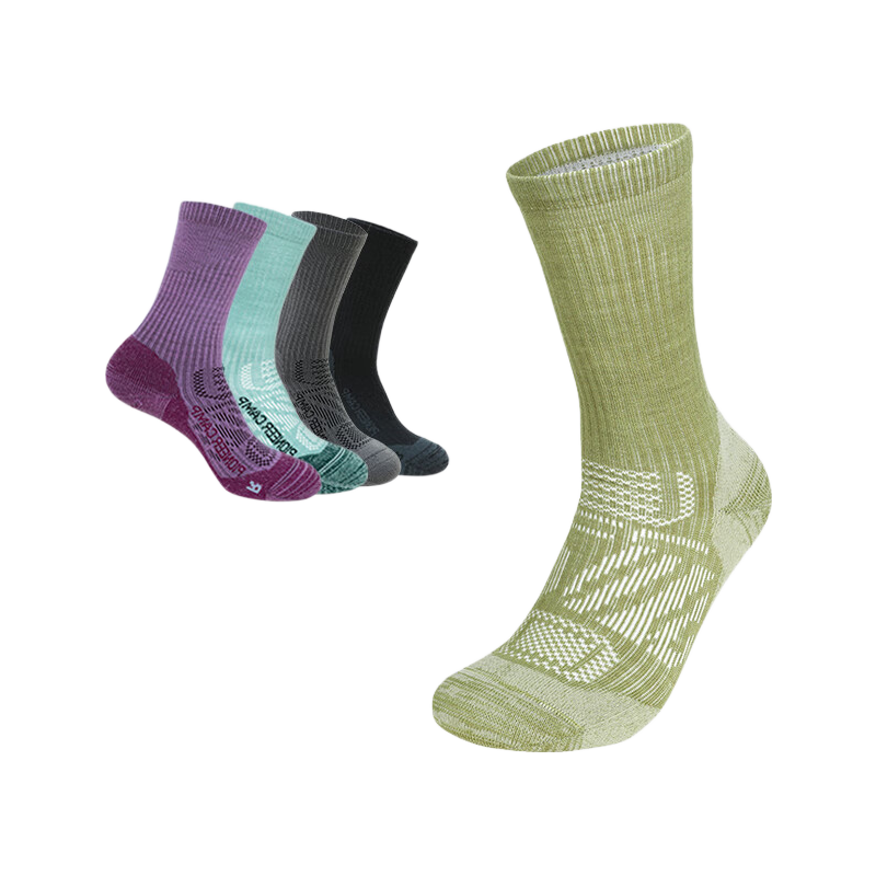 Pioneer Camp Merino Wool Women's Breathable Odor-Resistant Outdoor Windproof Warm Hiking Socks Non-Slip Men's Long Tube Socks