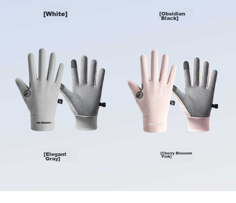 RED DRAGONFLY Unisex Summer Sunscreen Cycling Gloves Thin Breathable Non-Slip Outdoor Sports Delivery Gloves 20