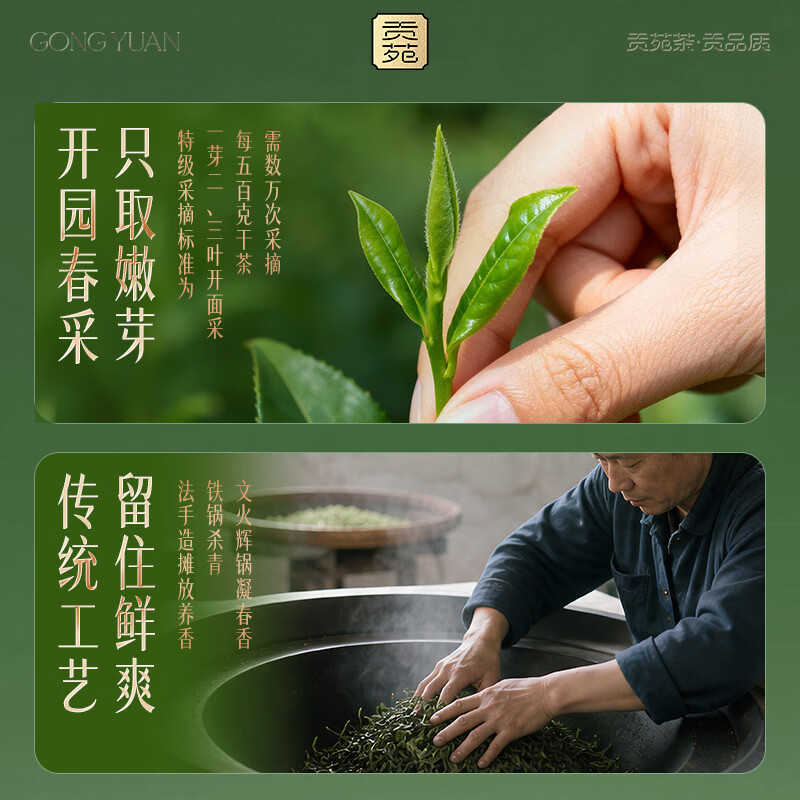 贡苑2026新茶 正宗特级龙井茶250g 浙江明前绿茶豆香茶叶自己喝送长辈