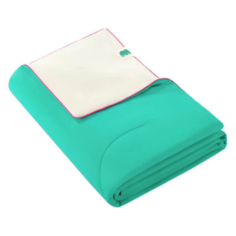 Jieyu × JDear JD.com Collaboration Summer Cooling Quilt Machine Washable Cool Silk Quilt Full Cup Green Plum 1.5m*2m