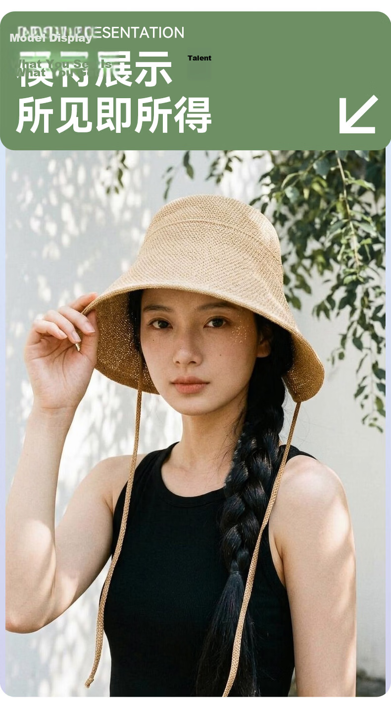 FitonTon Women's Summer Sun Protection Hat Japanese Style Face-Slimming UV Protection Breathable Travel Bucket Hat Face Shield Anti-Sunburn 10