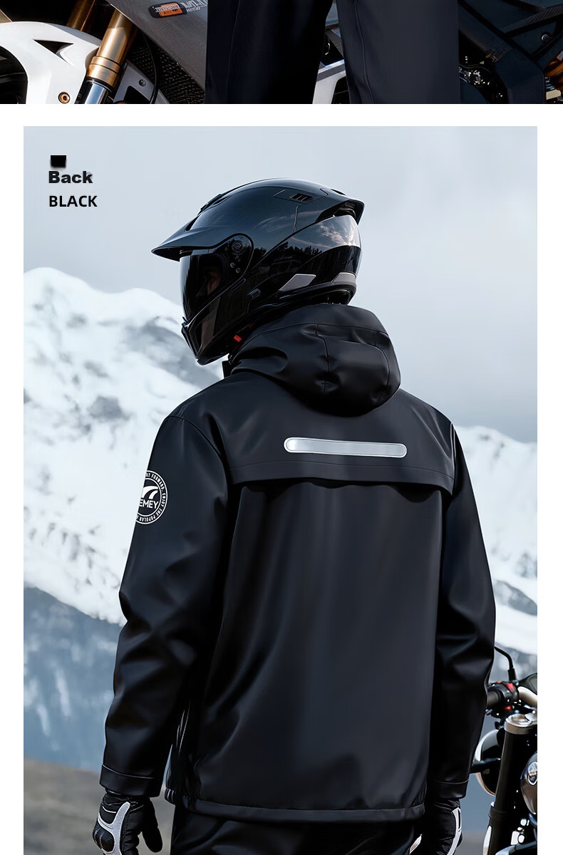 Beimei Motorcycle Riding Raincoat Unisex Thickened Windproof Heavy Rain Split Raincoat and Pants Delivery Rider Suit 15