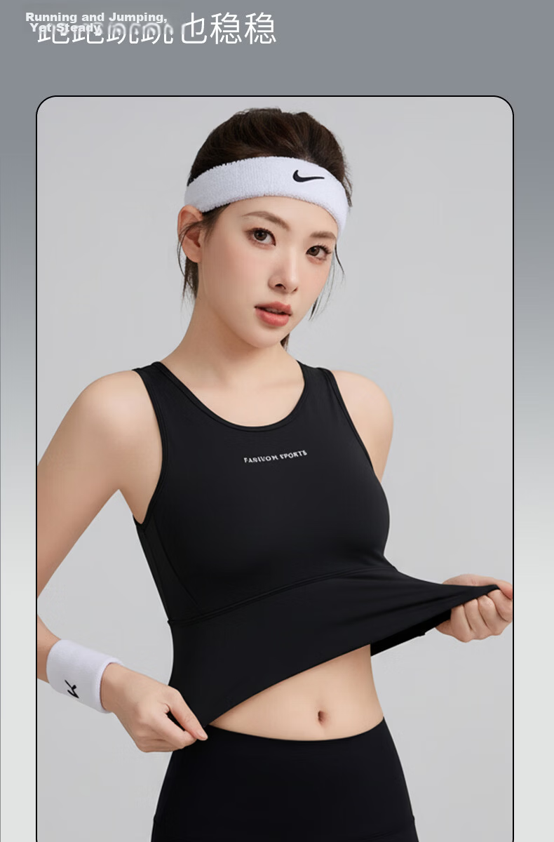 GUJIN Women's Sports Bra 2026 Strap Tank Top Shockproof Push-Up Anti-Sagging Fitness Running Yoga Seamless Bra 15