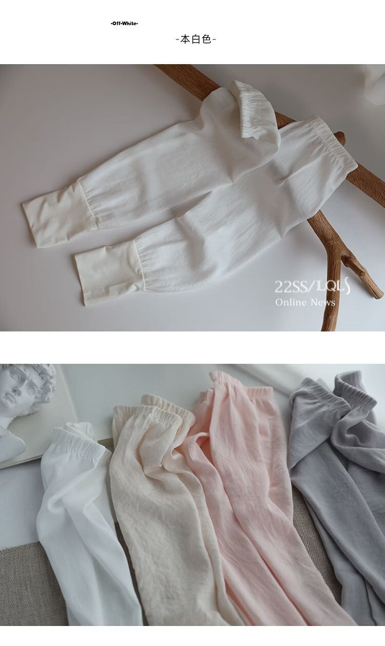 Lagur Natural Close Japanese Tencel Linen UV Protection Large Size Cooling Arm Sleeves for Women Summer Loose Sleeve Covers Water Dew Pink 9