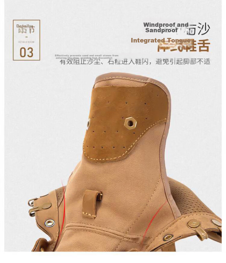 Jihua 3535 New Style Brown 2L Combat Boots Carbon Plate Ultra-Light High-Top Genuine Leather Waterproof Breathable Durable Tactical Hiking Shoes Size 42 (260) 18