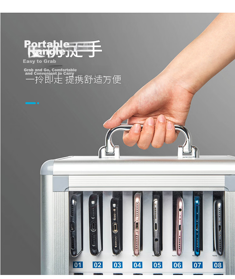 Jinlongxing Mobile Storage Cabinet with Lockable Aluminum Alloy 36 Compartments for Workshop, School, Student, Office, and Meeting 6