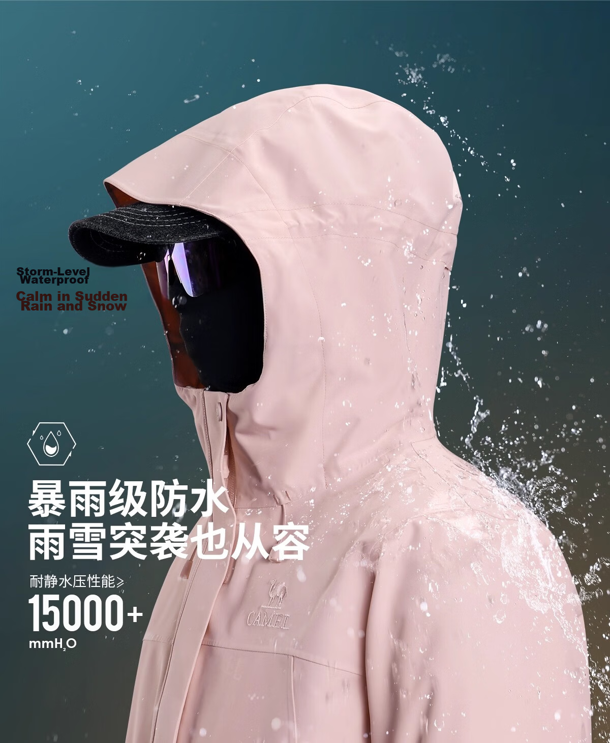 CAMEL Women's Outdoor Jacket Men's 3-in-1 Waterproof Breathable Down Liner Hiking Mountaineering Coat 17