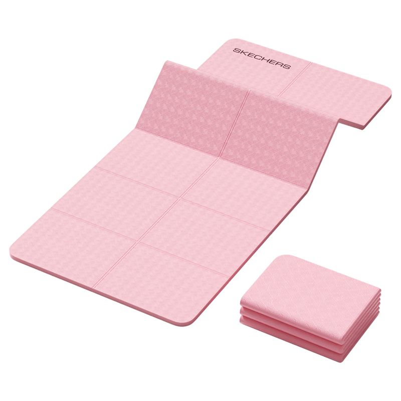 Skechers Foldable Yoga Mat Professional Home Fitness Non-Slip Thickened Wide 80cm Nap Floor Mat