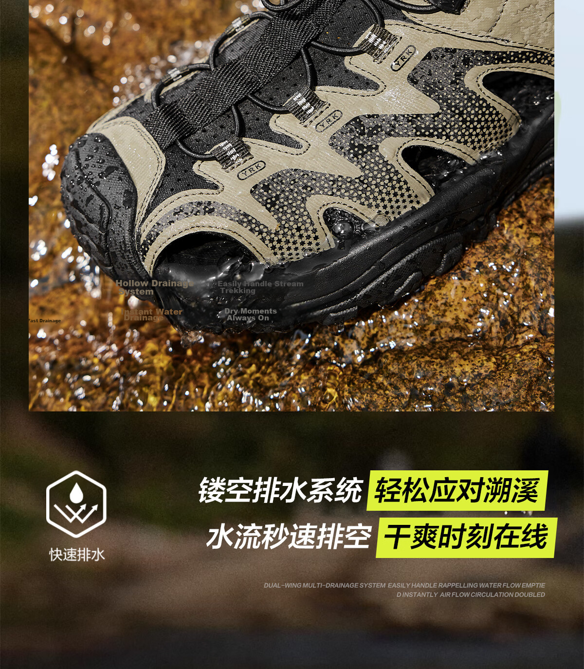 Eierkang Men's Casual Creek Walking Sandals Outdoor Sports Closed-Toe Beach Shoes Black 41 61867W 24