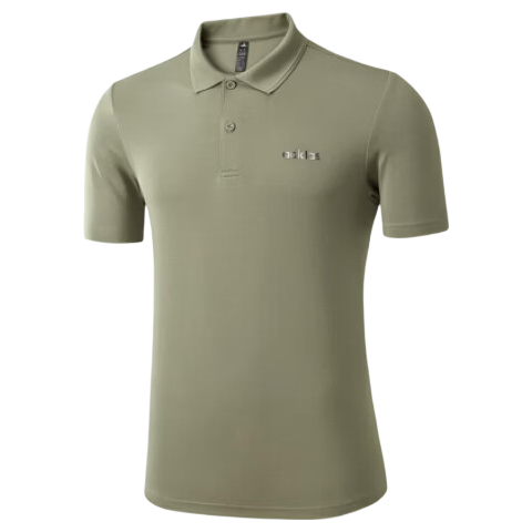 Adidas Men's Summer Sports Quick-Dry Breathable Lightweight Loose Fit Short Sleeve Polo T-Shirt, Earth Brown, Size L