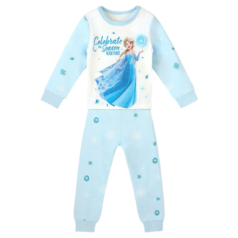 Disney Children's Class A Pure Cotton Autumn Thermal Underwear Set Frozen Elsa 150