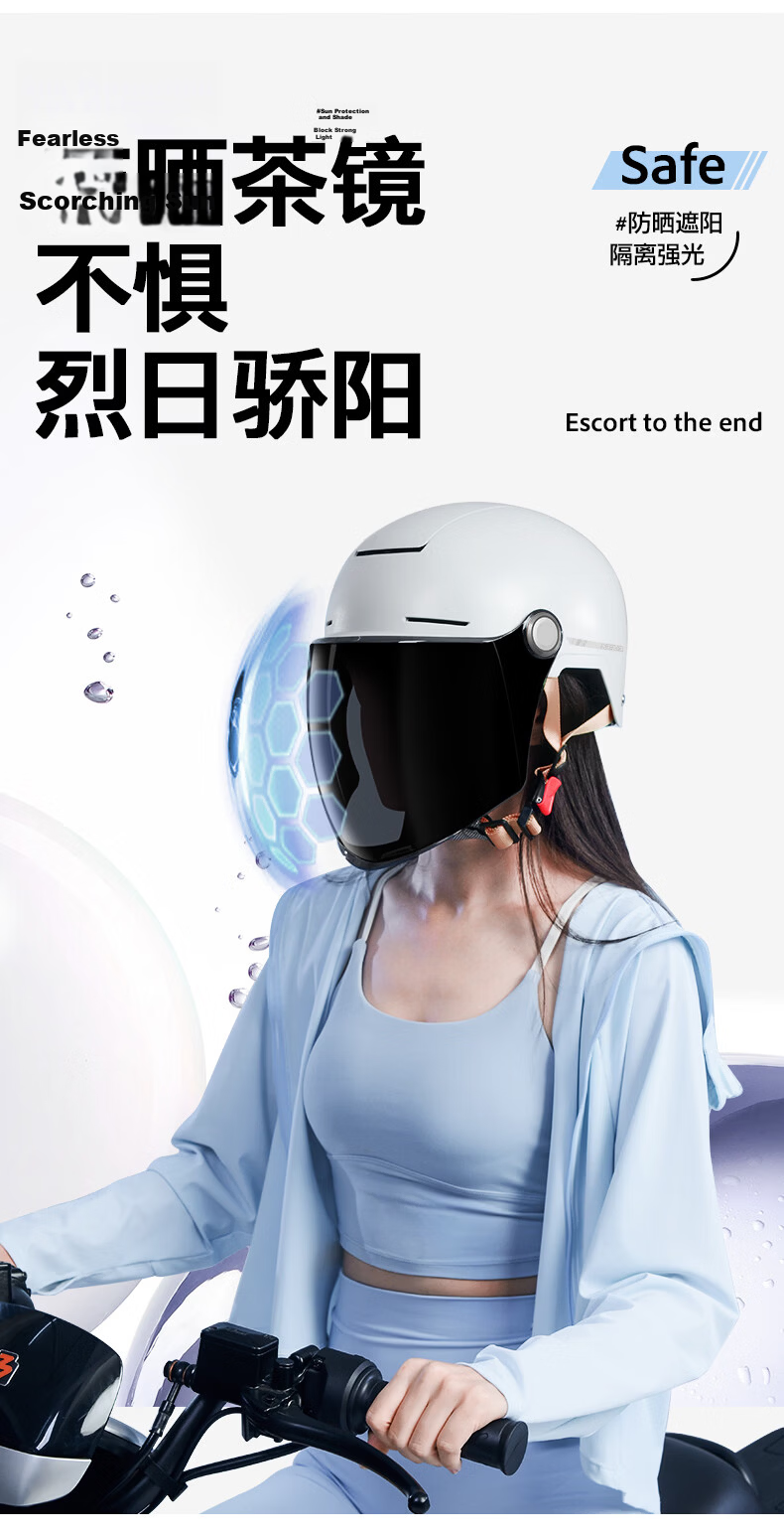 NEVA New National Standard 3C Certified Class A Helmet Electric Motorcycle Unisex Summer Comfortable Lightweight Electric Scooter Half Helmet Safety Cap Deep Space Gray with Transparent Short Visor 6