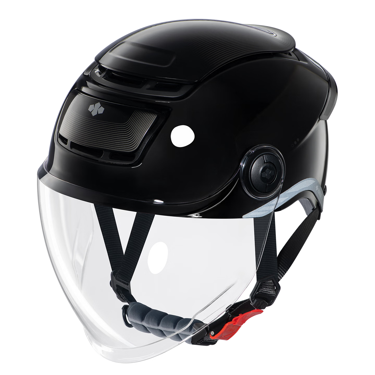 Two Little Bees 3C Certified Electric Motorcycle Helmet Unisex Summer Sun Protection Half Helmet 2026 New TK58 Safety Helmet 3.0 Obsidian Black [Photochromic Long Visor] with Helmet Lock Gift