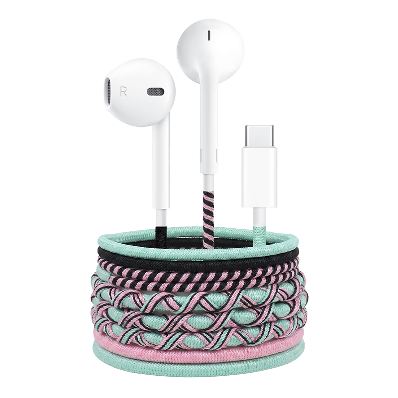 Quanmin K-Song Wired Earphones K-Song Microphone Collaboration Edition Handwoven No Delay Gaming High-Value K11 Mint Green