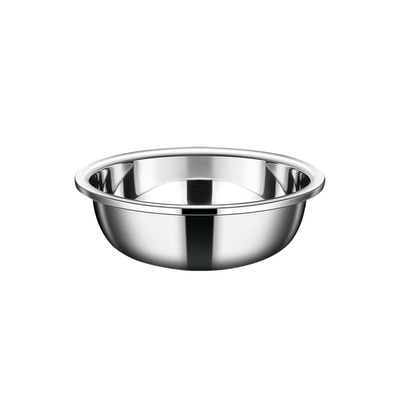 Oluoti 304 Stainless Steel Food Grade Salad Bowl Thickened Kitchen Marinating Bowl Egg Beating Bowl Large Basin 30cm