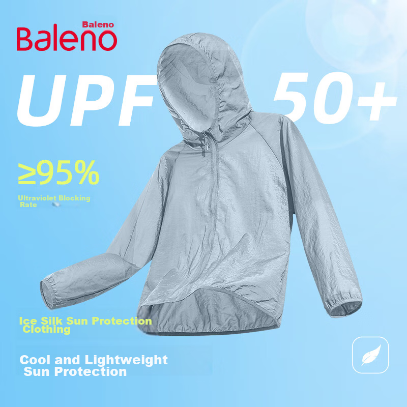Baleno Men's Summer UPF50+ Hooded Sun Protection Jacket Ice Silk Cooling Lightweight Outdoor Quick-Dry Unisex Sunproof Shirt 16