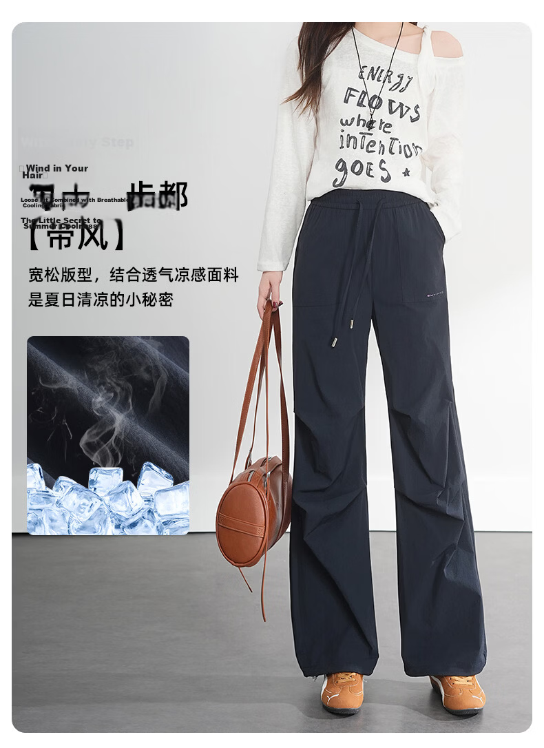 Borui Summer Lightweight Work Pants for Women 2026 New Quick-Dry Straight Casual Pants American Paratrooper Style 4